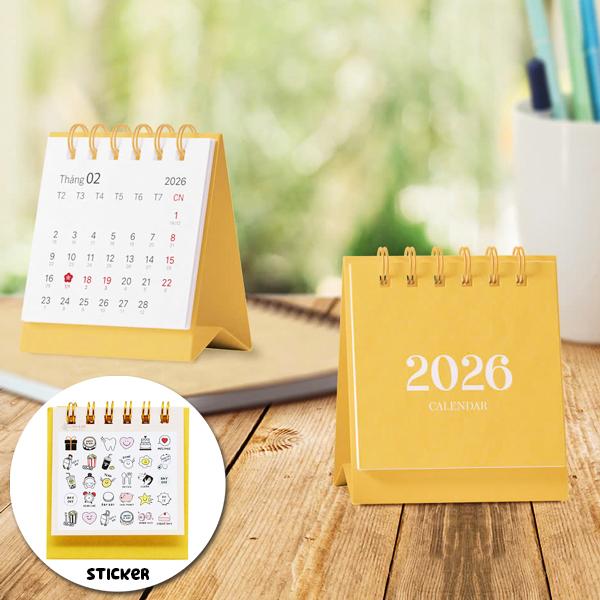 Lịch Bàn Teen Mini 2026 - Size XS - Linh Lan - Mẫu 1
