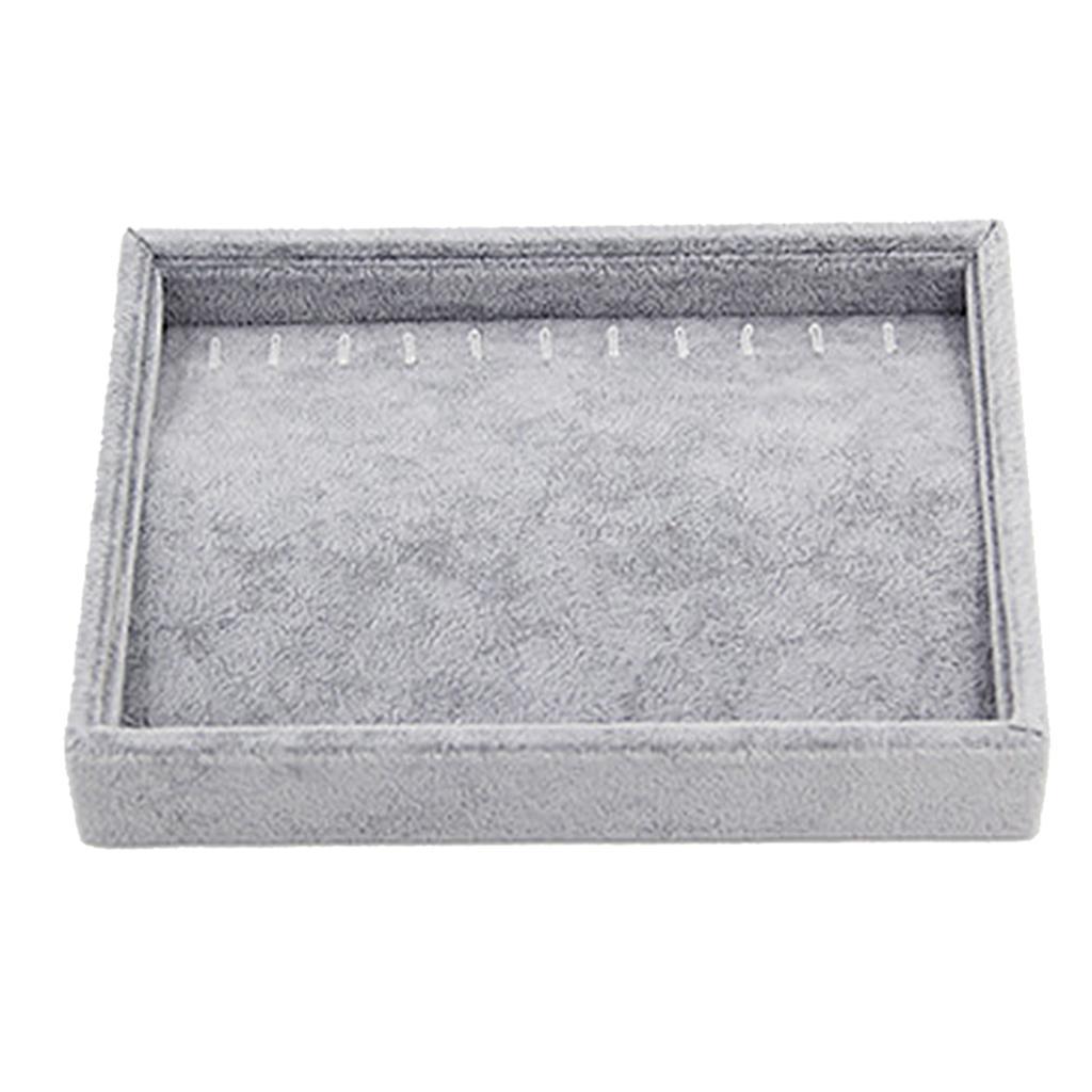 2Pcs Jewelry Tray Pendants Rings Box Storage Showcase Organizer Beads Holder