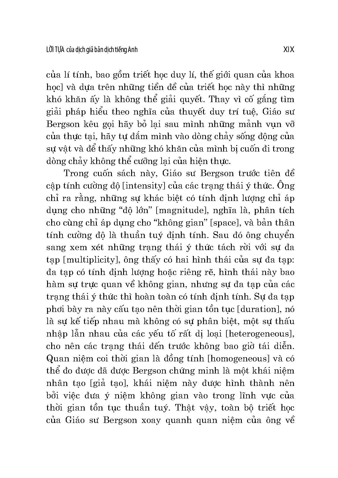Ý Thức Luận (Essai Sur Les Données Immédiates De La Conscience) - Henri Bergson; Cao Văn Luận dịch; Phạm Anh Tuấn hiệu chú (Tái bản 2024)