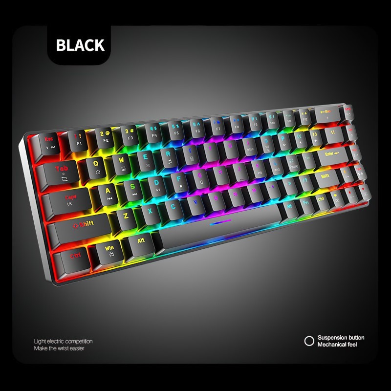 Bàn Phím Cơ Gaming Led RGB T8 Black mini nhỏ gọn