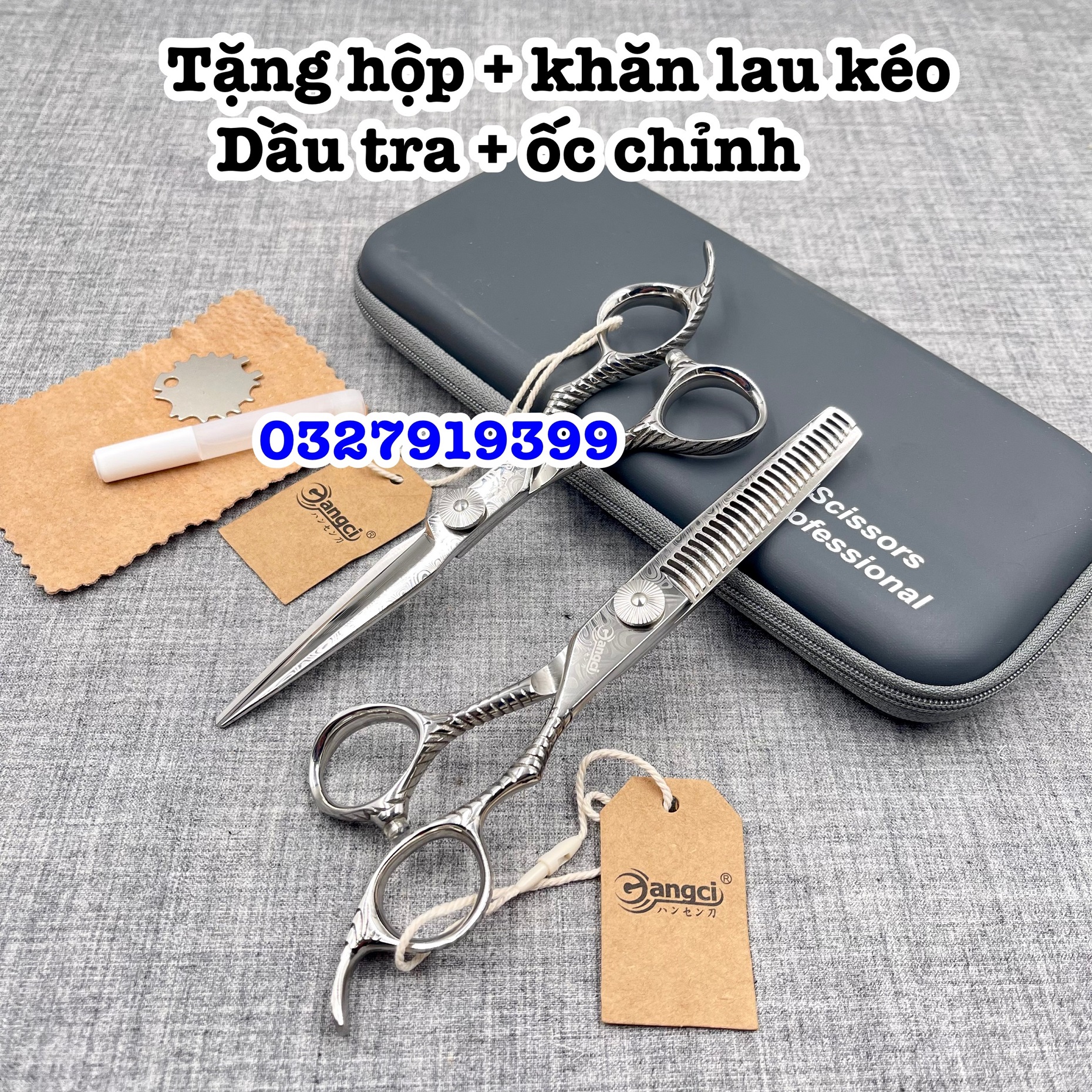 Kéo cắt tóc Nhật cao cấp Gangci 6.0in