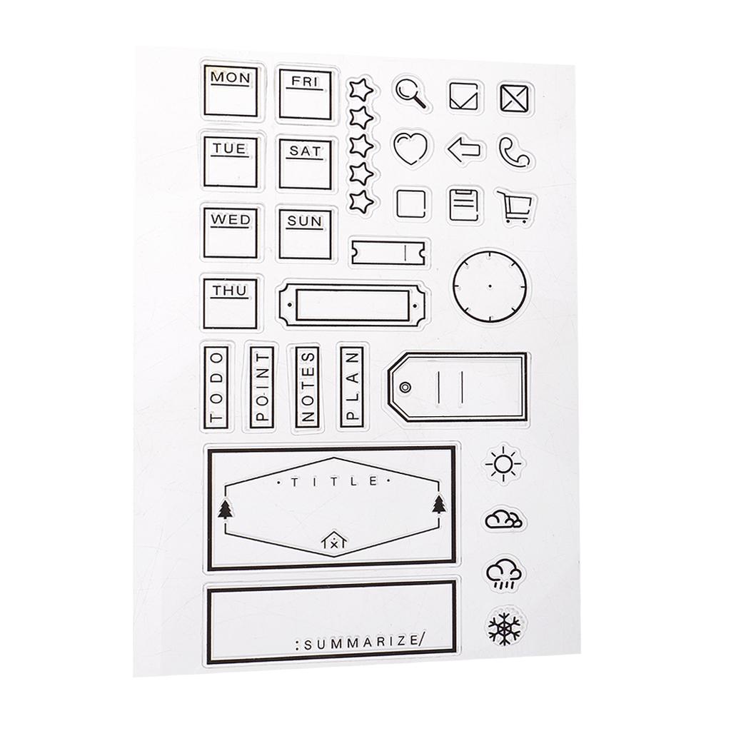Multi-pattern Themes Transparent Silicone Stamp Seal Clear Stamp for Scrapbooking DIY Photo Album Diary Book Decorative Ink Stamp