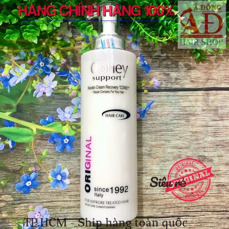 KEM Ủ KERATIN CONEY PHỤC HỒI TÓC HƯ TỔN chính hãƞg Ý RECOVERY CREAM 730ML + Gội xả gói Karseell 15ml