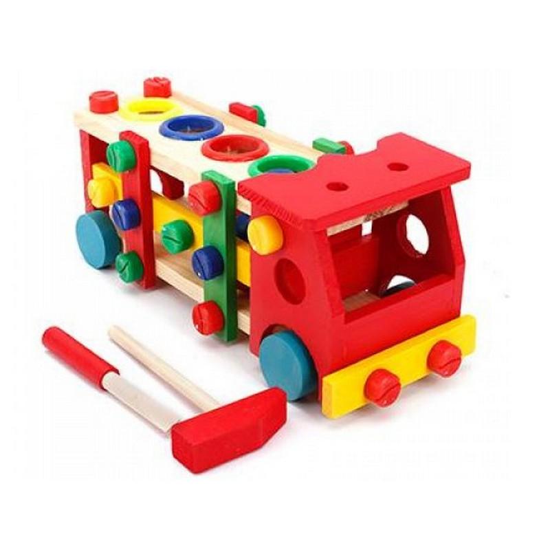 Đồ chơi xe lắp ráp, đập bóng cho bé vui chơi