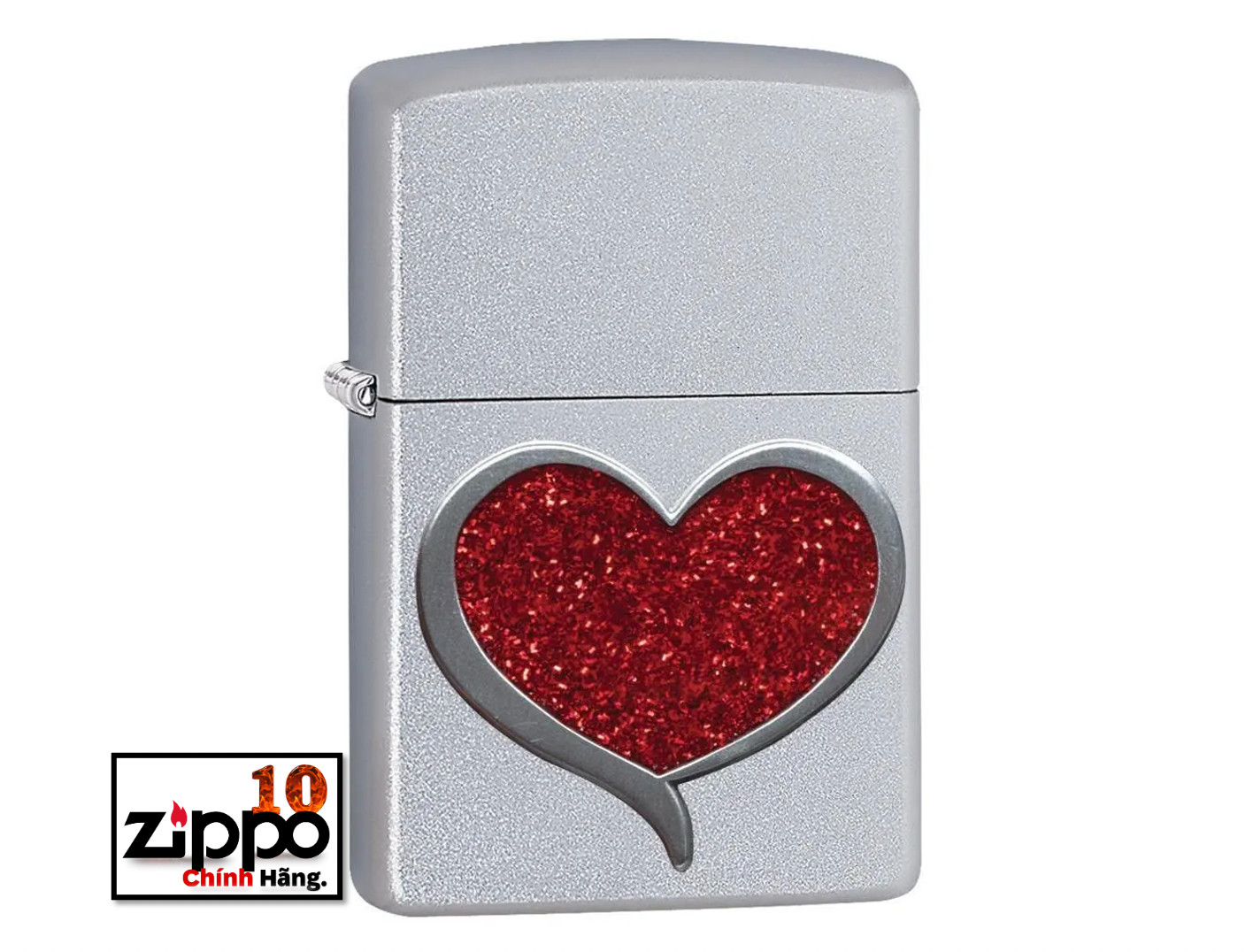 Bật lửa Zippo 29410 Glitter Heart - Chính hãng 100%