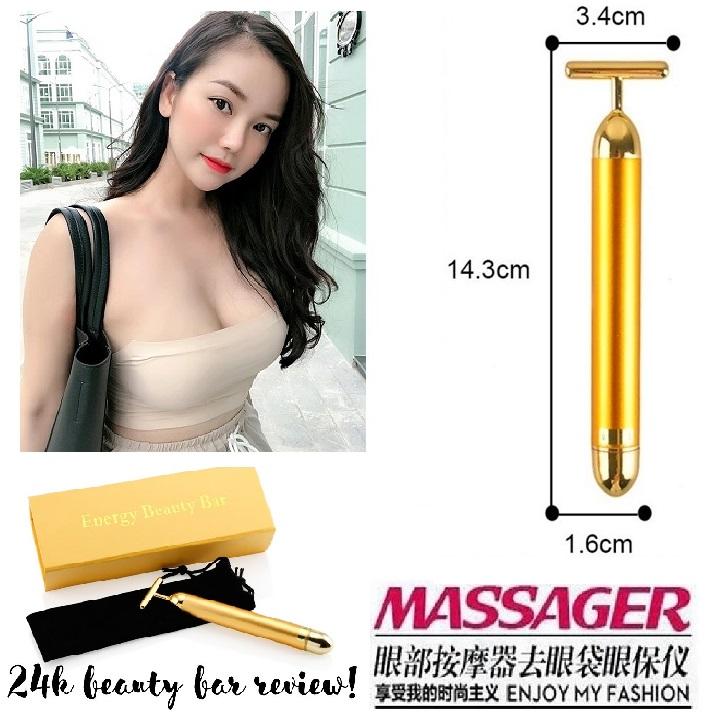 Máy massage rung đa vị trí Beauty Gold 24k Loại Tốt Nhất giảm căng thẳng cực nhanh chóng (Tặng Kèm Pin AA) B08B76