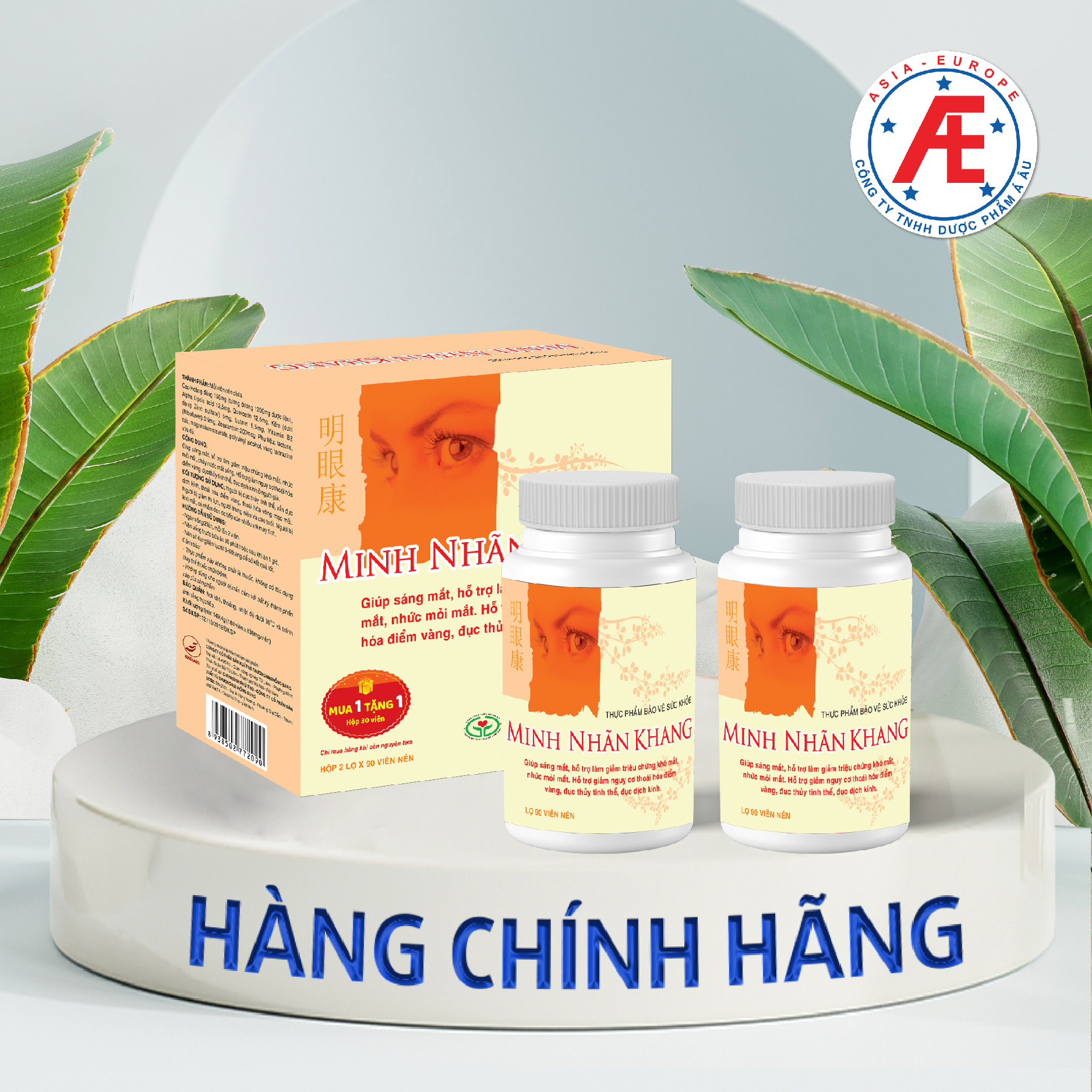 Minh Nhãn Khang- Hộp 180 viên - hỗ trợ giảm đục thủy tinh thể