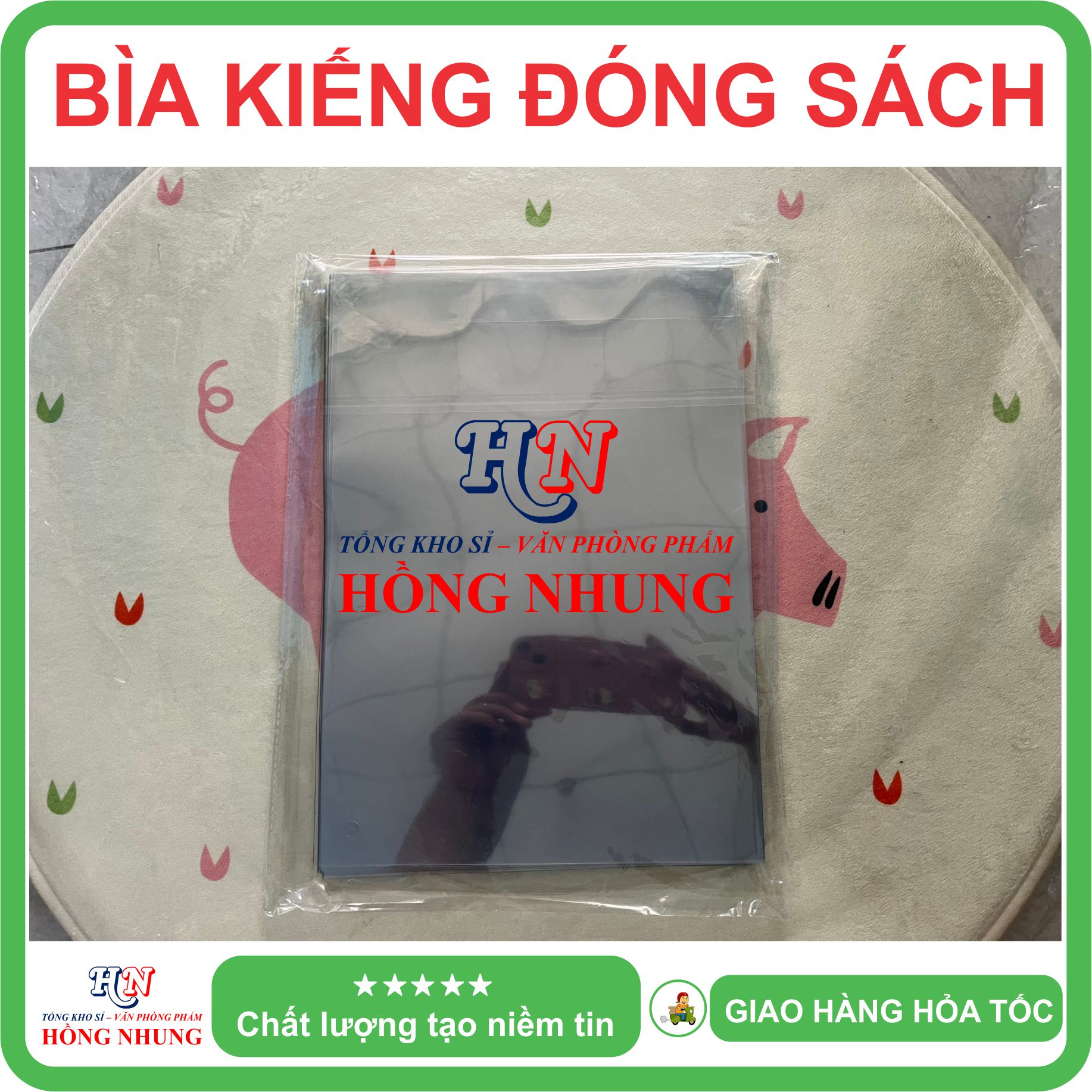 [SALE] Xấp 1kg Bìa Kiếng Đóng Sách A4 - Trắng Trong suốt