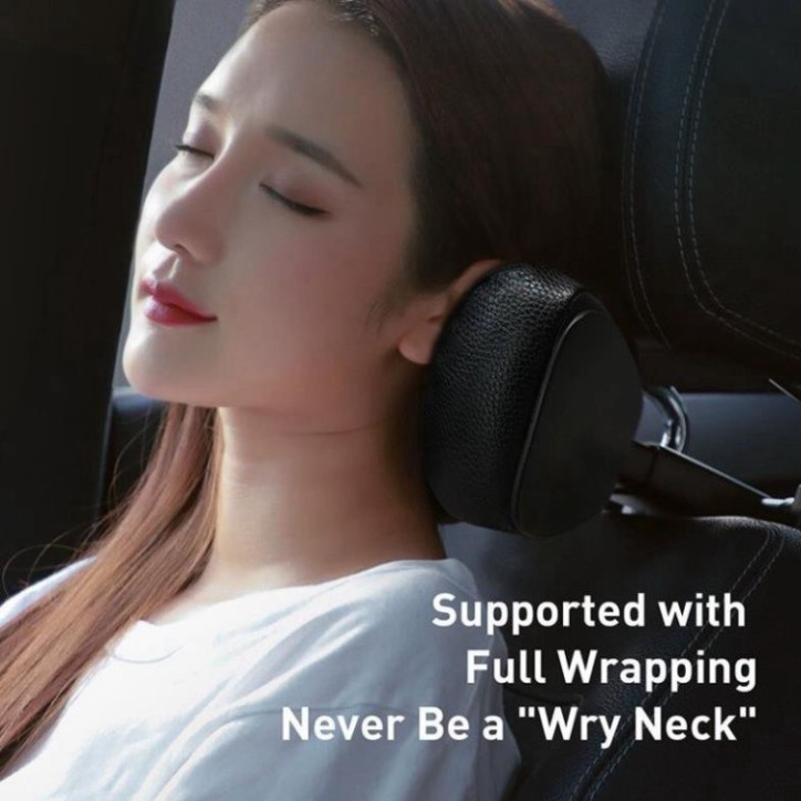 Gối Tựa Đầu Xe Hơi Chính Hãng Baseus Chất Liệu Da PU Cao Cấp First Class Car Headrest