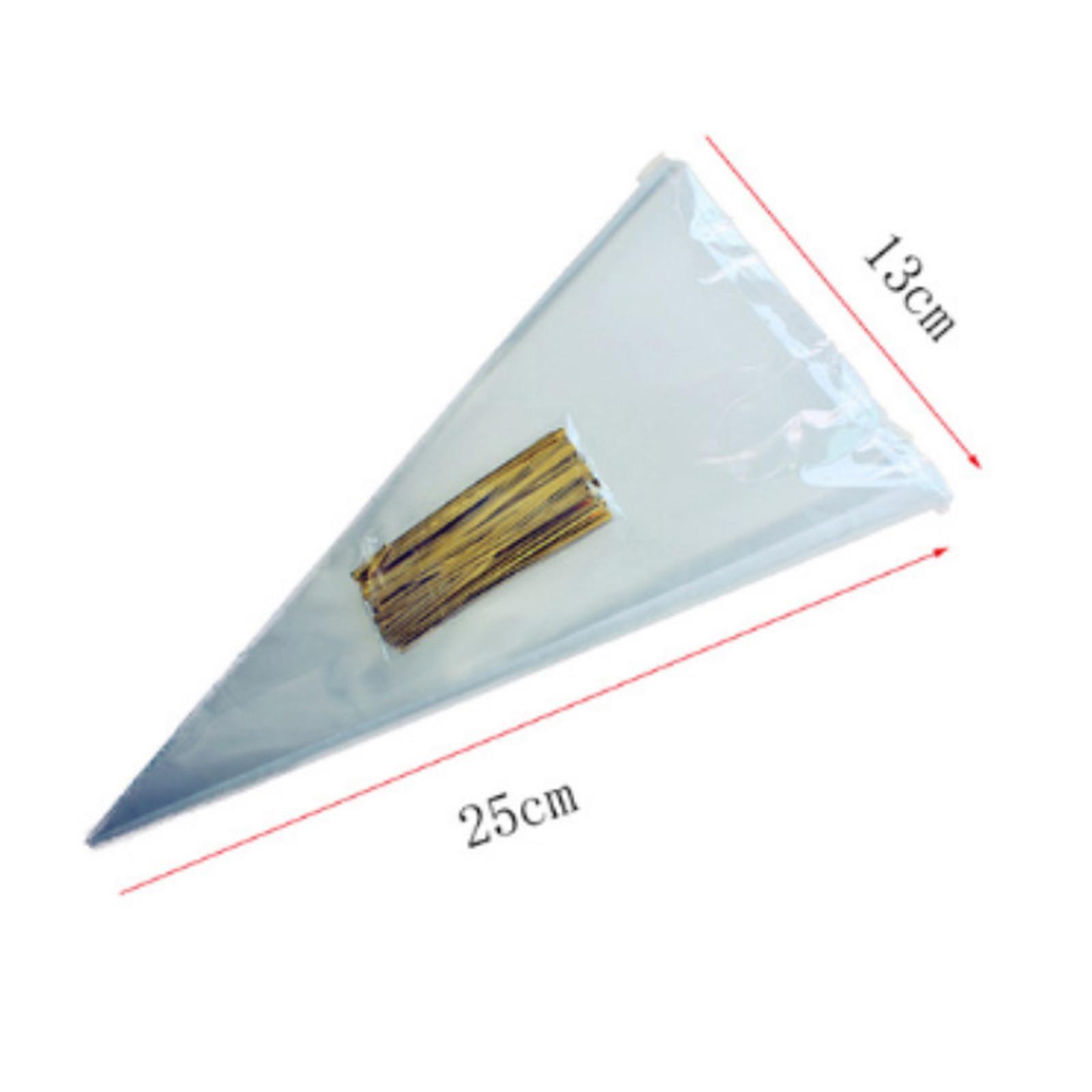 Transparent Cone Treat Bags Candy Gift Bag for Birthday Parties Thanksgiving