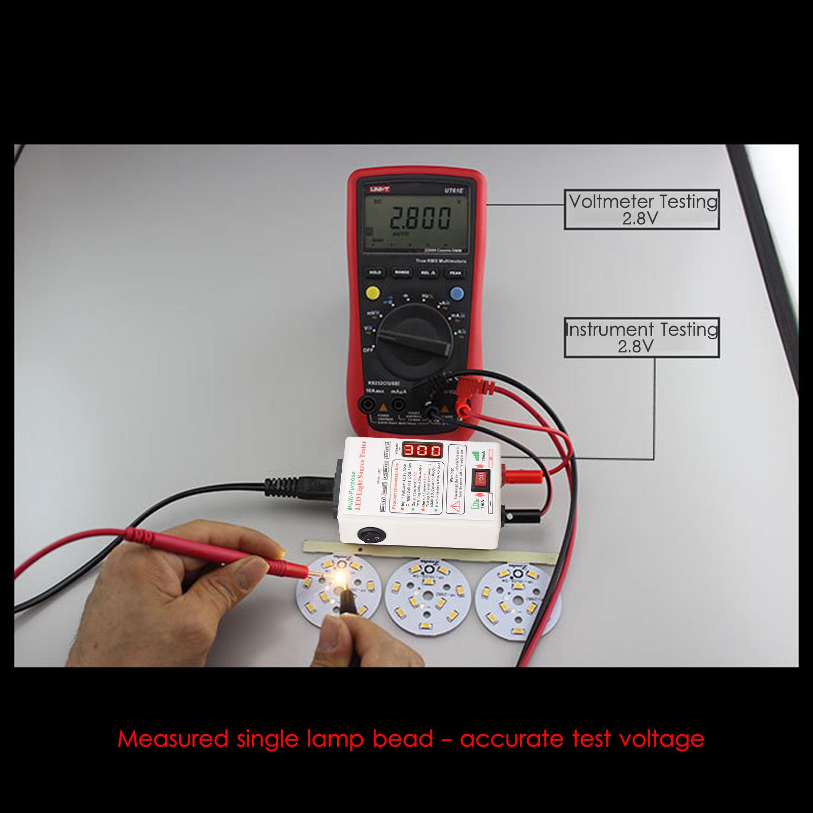 Voltage Test 1mA/30mA Convertible LED Backlight Tester Screen LED LCD TV Back Light Tester Meter Lamp Beads Light Board Test Strip Bead Diode Testing Repair Tool