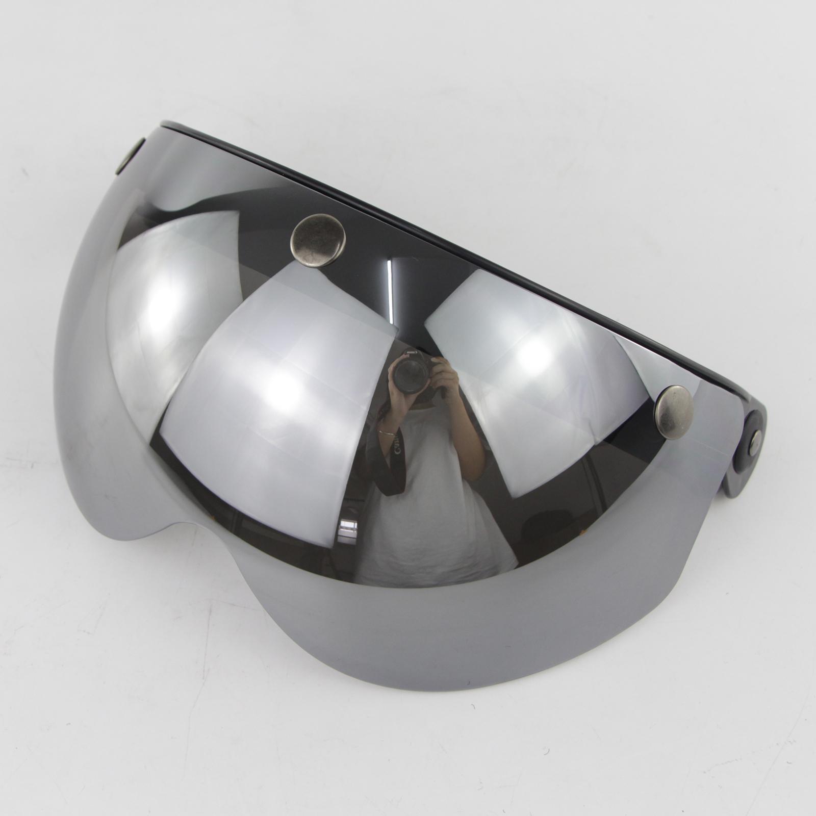 2PCS Up Down Visor Lens Replacement for 3 Button Motorcycle Helmets