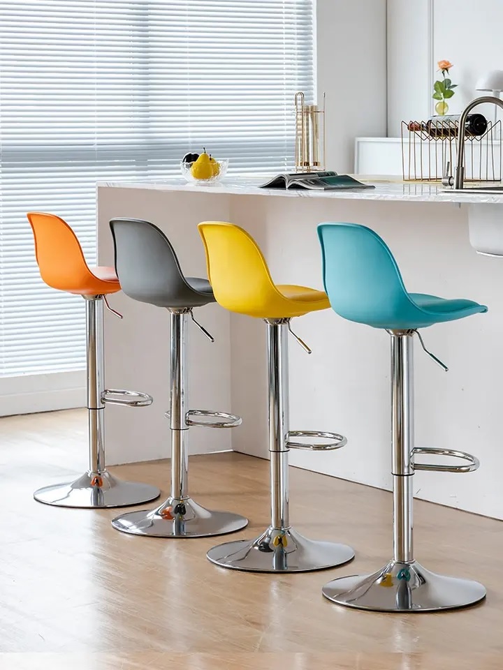 Ghế quầy bar, thu ngân, Ghế đệm da có tựa cao cấp ( mầu sắc đa dạng)/ Newly Design Cheap Commerical Colorful Bar Furniture Seat
