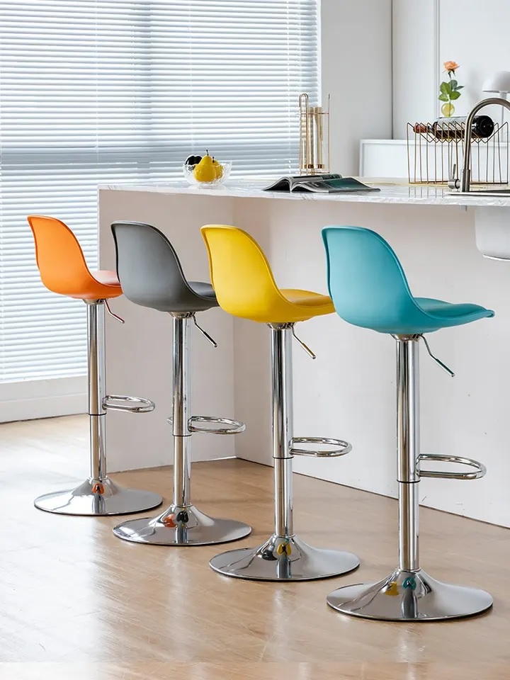 Ghế quầy bar, thu ngân, Ghế đệm da có tựa cao cấp / Newly Design Cheap Commerical Colorful Bar Furniture Seat