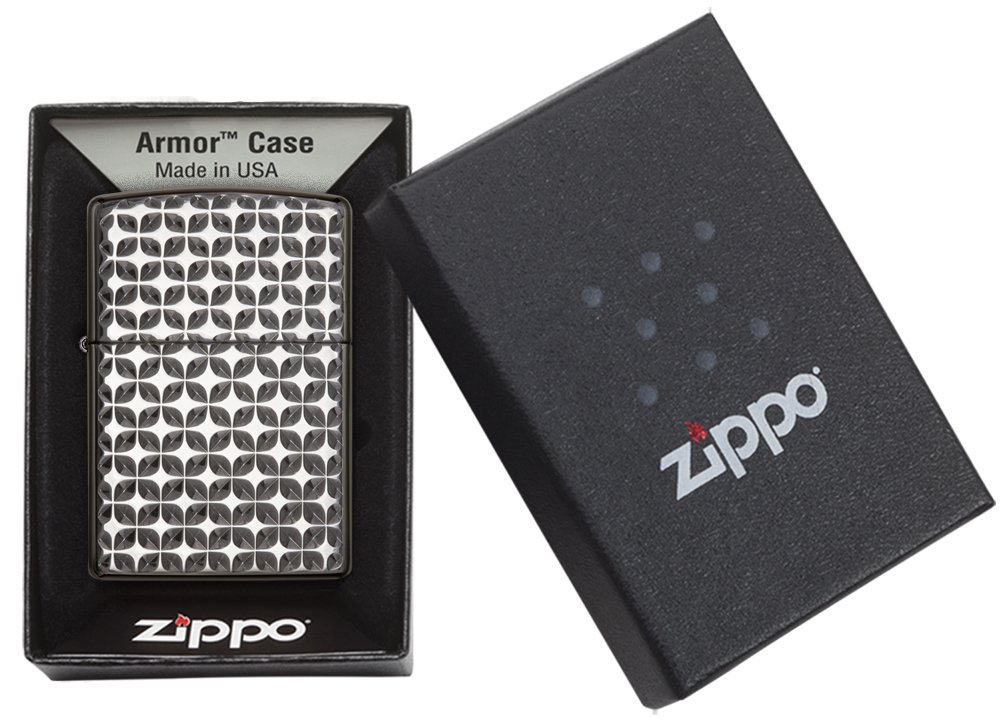 Bật Lửa Zippo Diamond Cut Armor Ebony 28186