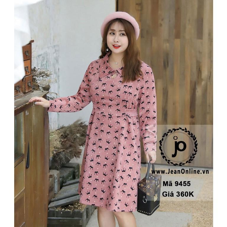 Bigsize Nữ - Đầm Kaki Nhung