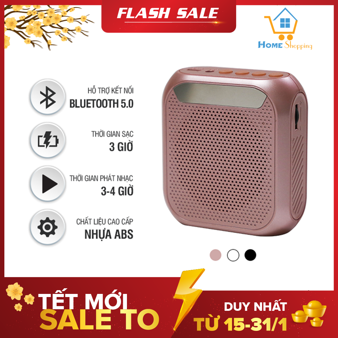 [ TẶNG 1 MICRO ĐEO TAI ] Loa Trợ Giảng Có Dây Đeo Tiện Lợi, Dung Lượng Pin 2200mAh, Màu Ngẫu Nhiên - Hàng Chính Hãng