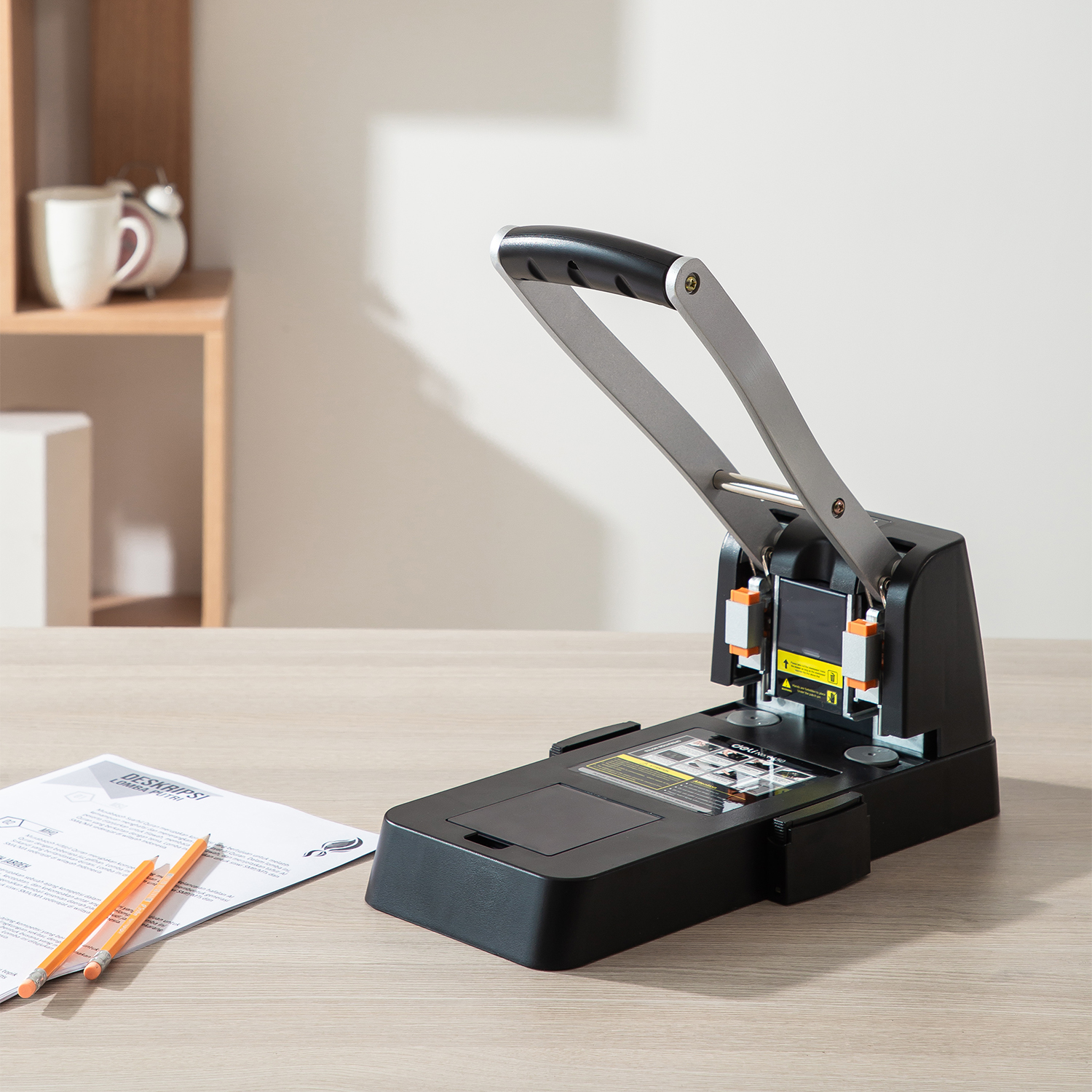 Đục lỗ Deli 0150 - Đục 150 tờ A4 định lượng 70gsm (Đục 2 lỗ)