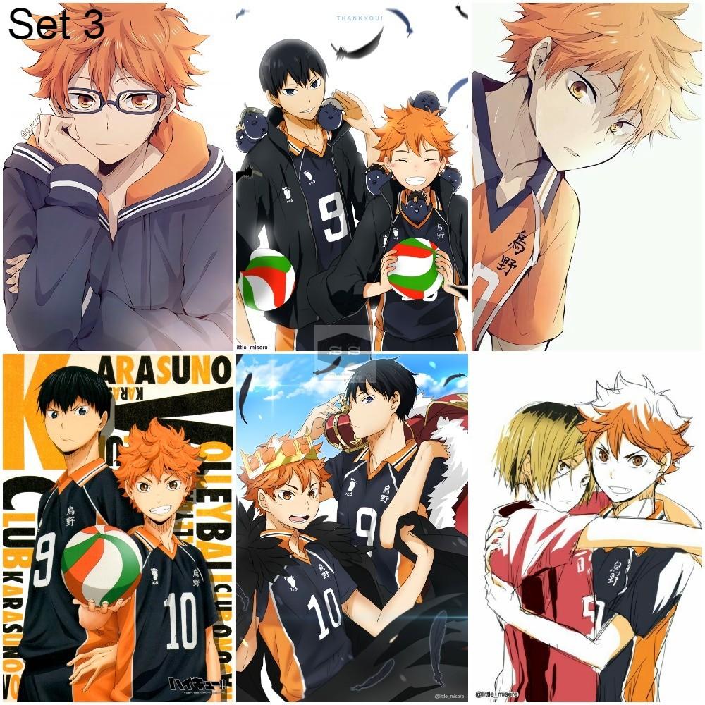 Bộ 6 Áp phích - Poster Anime Haikyuu!! Vua Bóng Chuyền (bóc dán) - A3, A4, A5