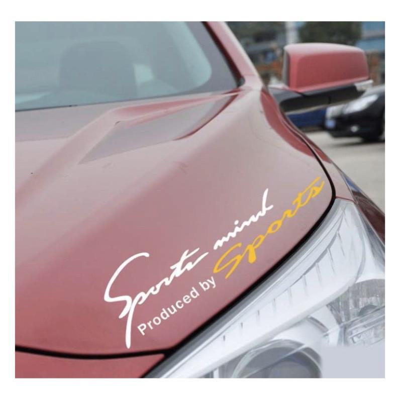 Tem dán decal Sport mind prodeced by Sports xe hơi ô tô đầy đủ màu sắc