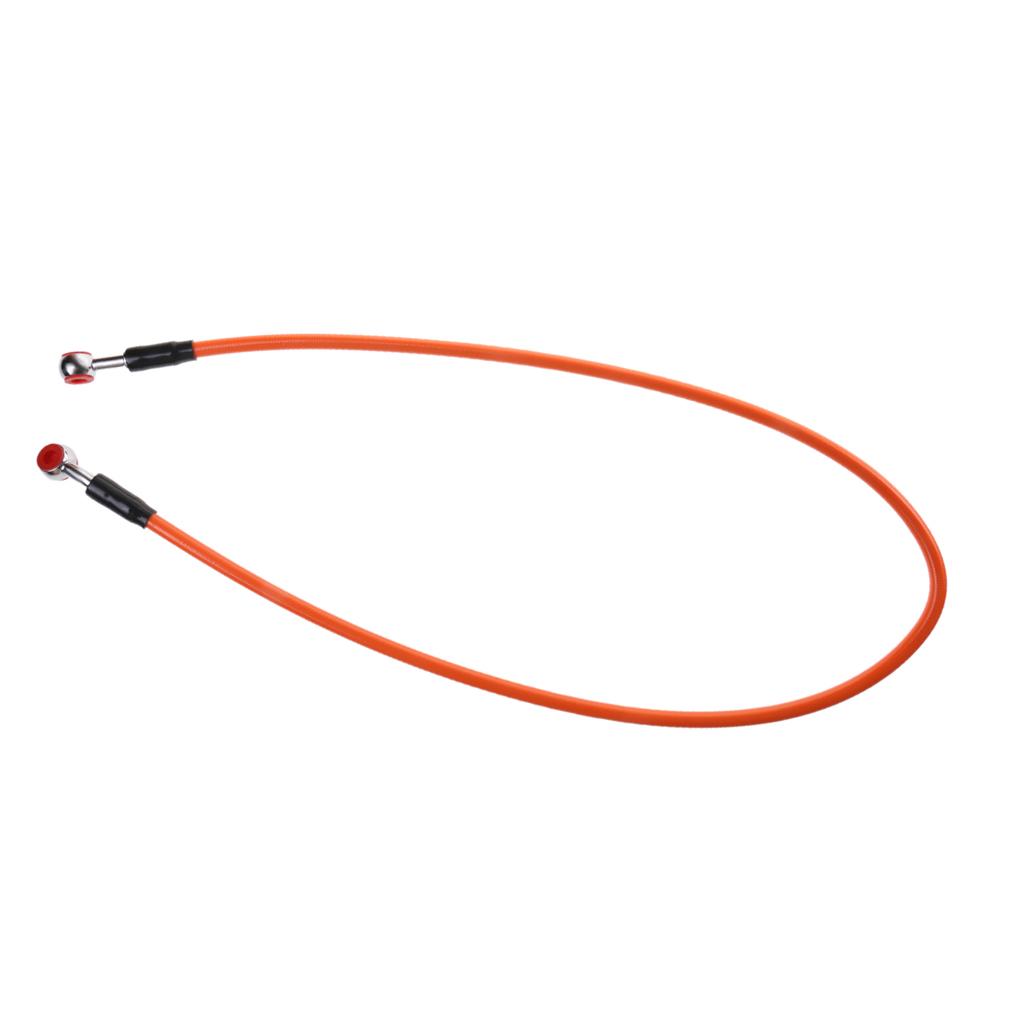 90cm Motorcycle Braided Steel Brake Clutch Oil Hose Line Pipe - Orange