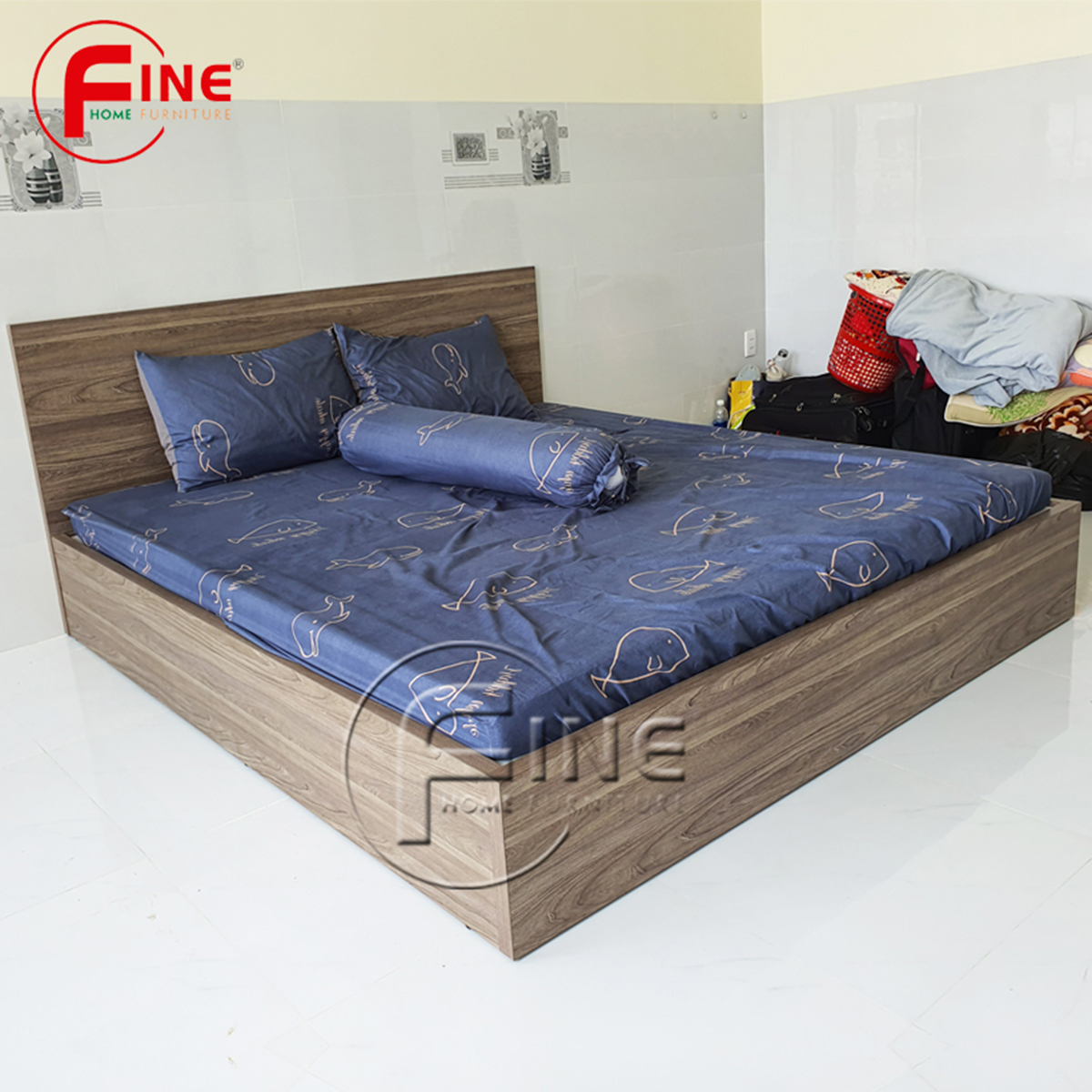 Giường Vai Đứng FINE FG157 (140cm x 200cm) Mẫu hiện đại tối giản, thiết kế đẹp sang trọng