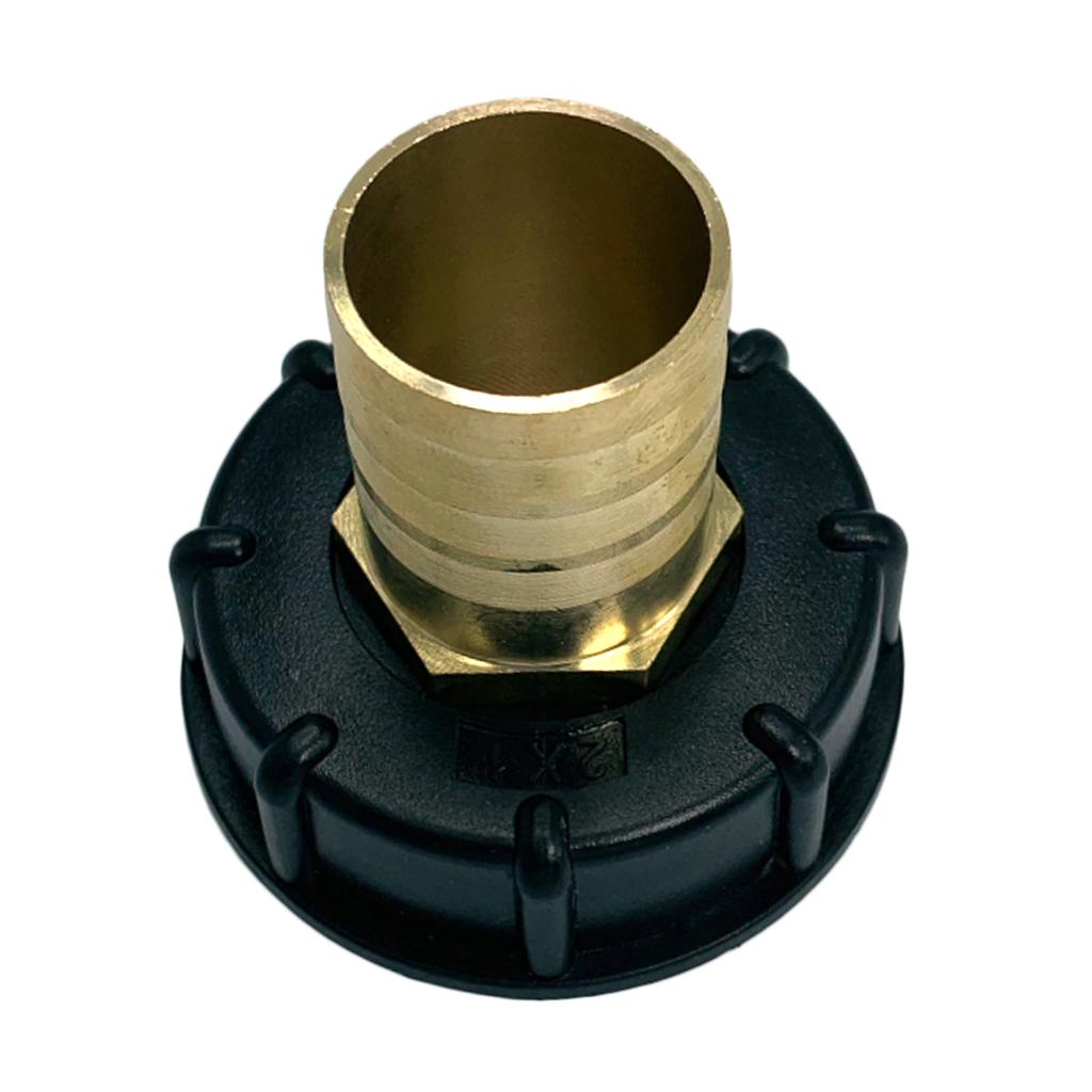 2 Pieces IBC 1000L Water Tank Connector 1/2'' 1'' Brass Hose Adapter DN25 DN15