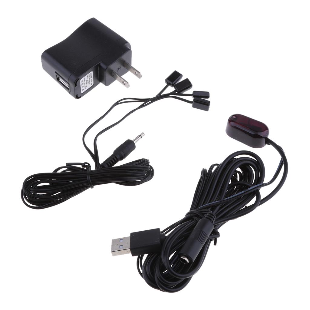 US IR Infrared Remote Control Repeater 4 Transmitter 1 Receiver Cable Television Tool
