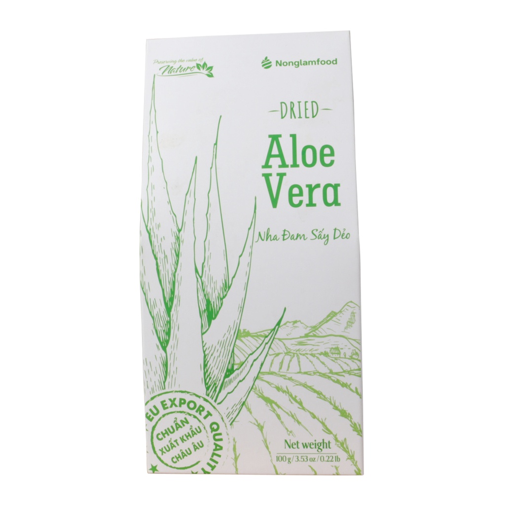 Nha đam sấy dẻo Nonglamfood hộp 100g | Đồ ăn vặt tốt cho sức khỏe| Ăn Kiêng| Giữ dáng