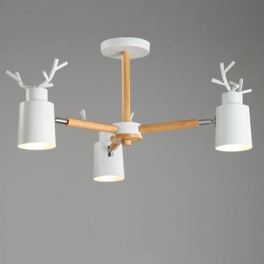 Đèn chùm NOTERSE sừng hươu 3 tay kiểu dáng độc đáo, hiện đại - kèm bóng LED chuyên dụng