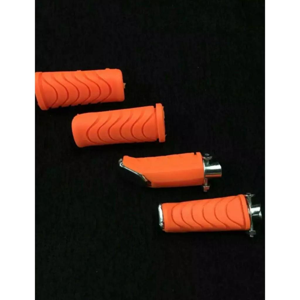 Bộ gác chân màu trước và sau màu cam kiểu Wave S bền đẹp