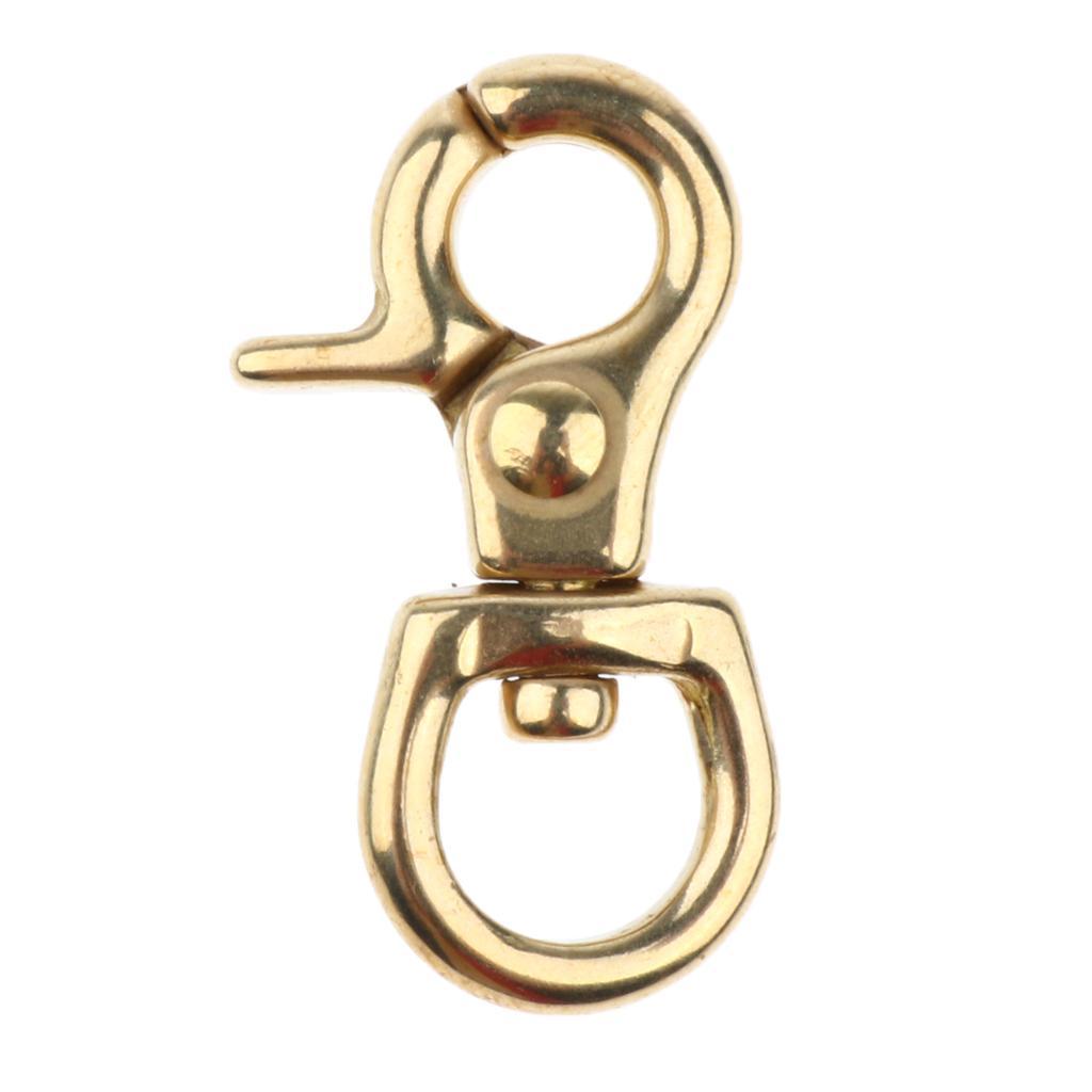 3x Solid Brass Lobster Clasps Bag Clip Swivel Hooks Bags Key Chains Findings