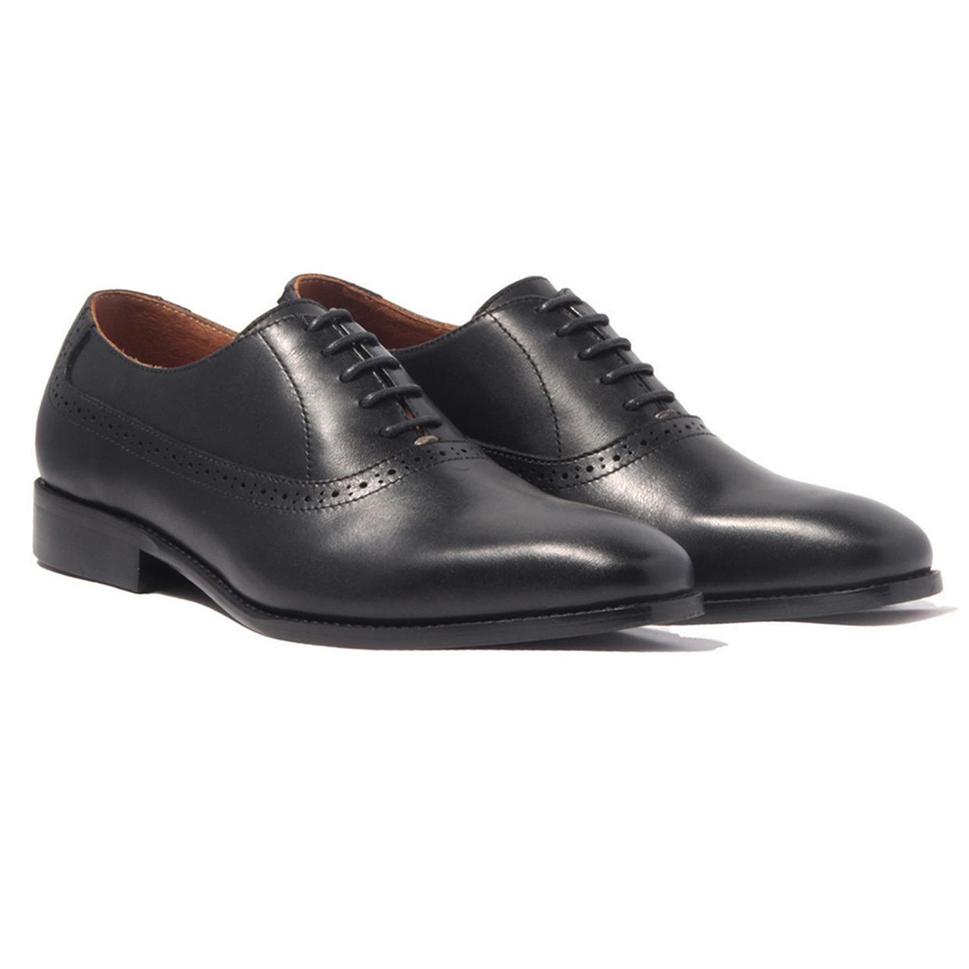 Giày Tây Nam Công Sở Banuli Da Bê Italian Dây Buộc Plan Toe Oxford H1PO2 (Da Veg Itali Mềm Dẻo, Đế Siêu nhẹ, Bảo Hành Trọn Đời)