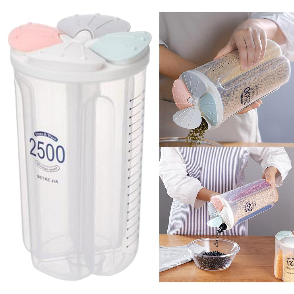 2Pcs Kitchen Transparent Household Sealed Food Storage Containers Tank for