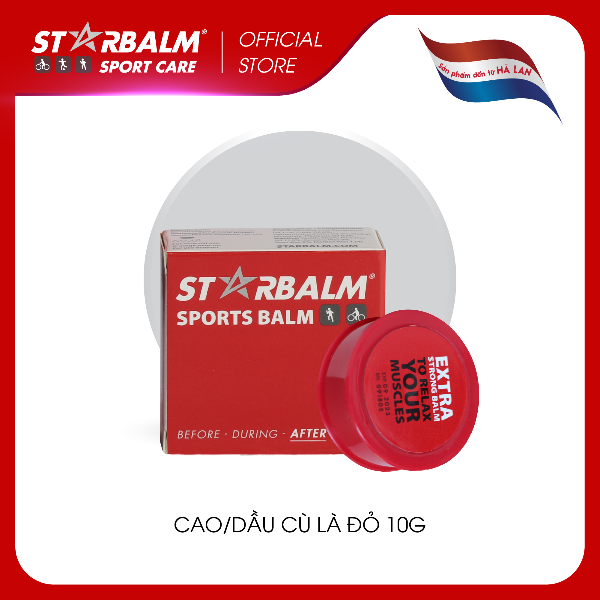 Dầu Cù Là Starbalm - Hà Lan ( Extra Strong) 10g (Bộ 12 hũ)
