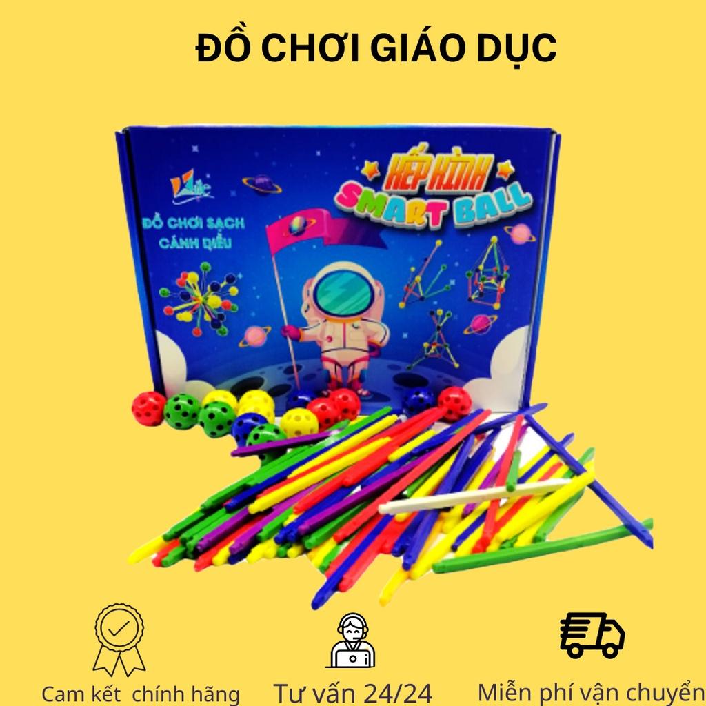 Bộ xếp hình hình học không gian Smartball kèm học liệu