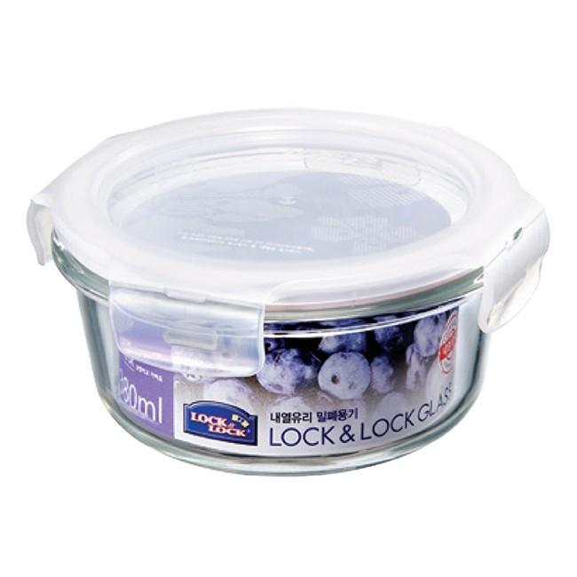 Bộ 4 hộp thủy tinh tròn 380ml chính hãng có tem đỏ