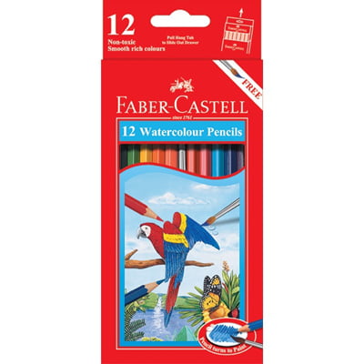 Faber-Castell-114462-Chì Màu Nước Parrot - 12 Màu Dài