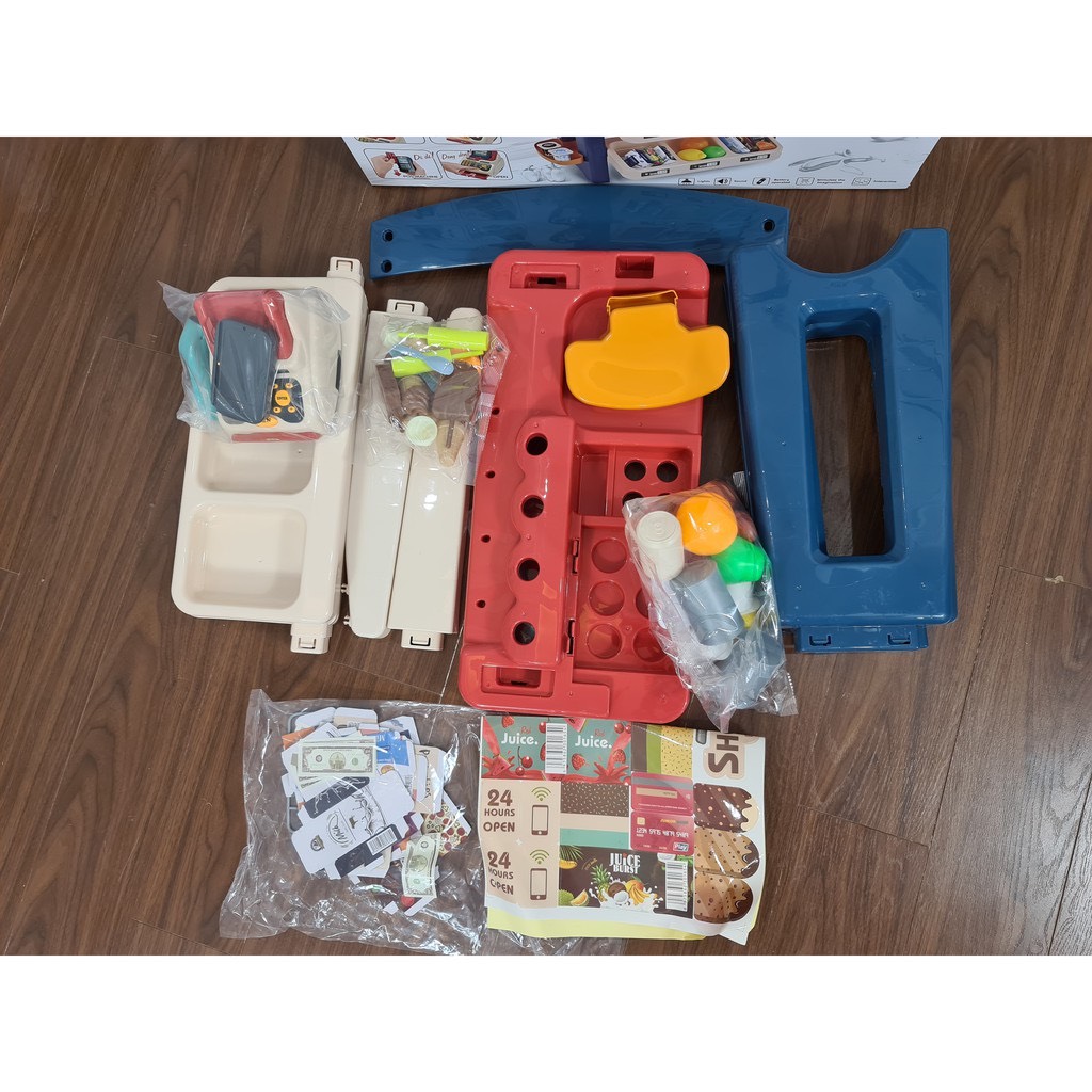 Đồ chơi quầy siêu thị cho bé cao 86cm, Đồ Chơi Bán Kem Cỡ Lớn 55 Chi Tiết Cao Cấp - Quà tặng hấp dẫn cho bé