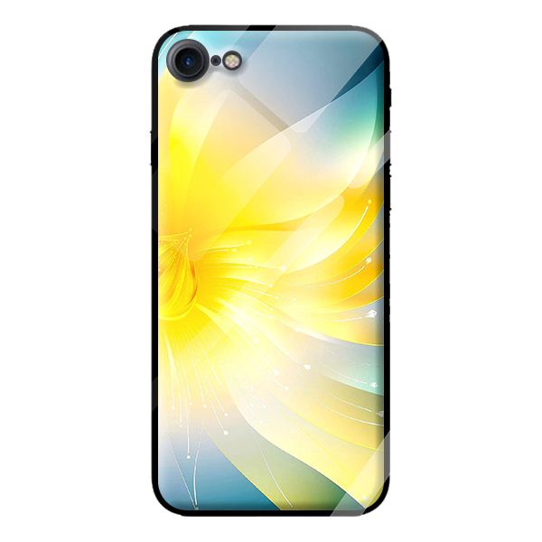 Ốp kính cường lực cho iPhone 7 mẫu NỀN VÀNG 1 - Hàng chính hãng