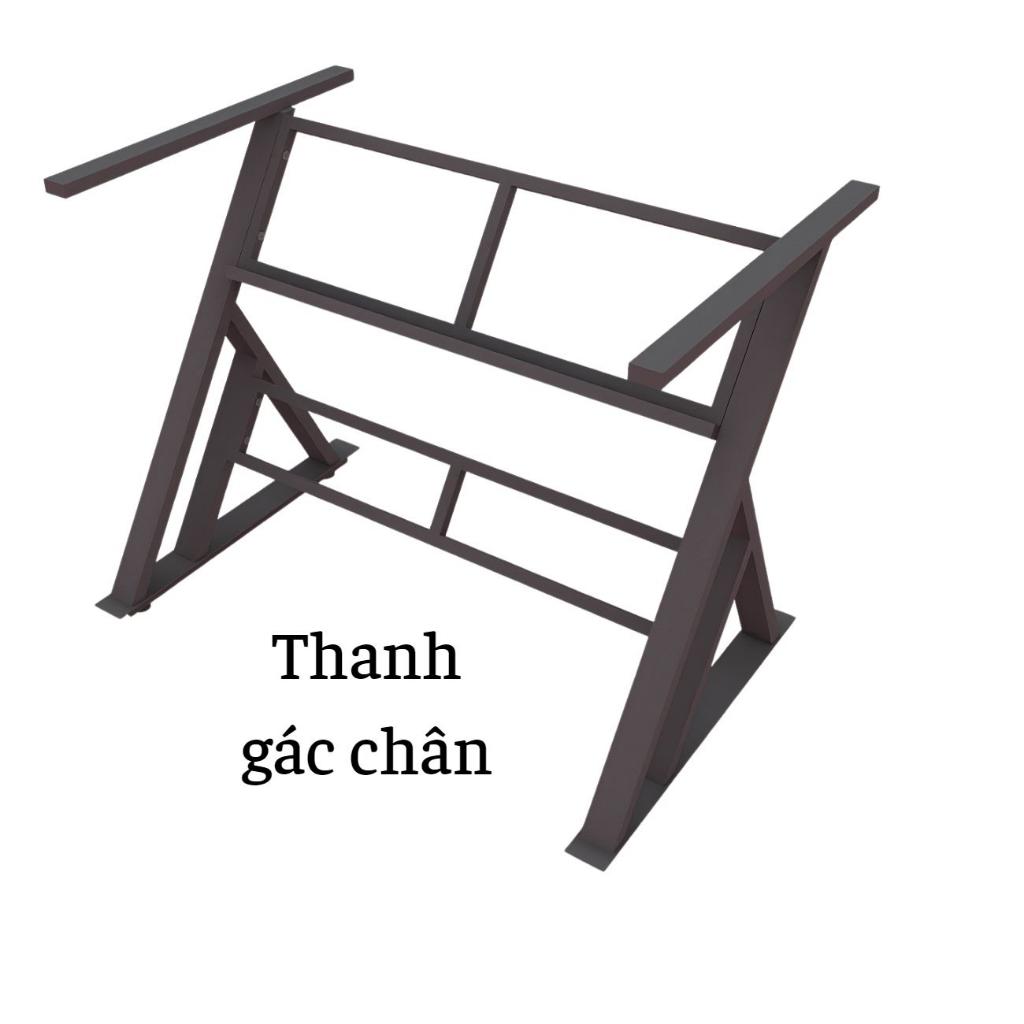 Bàn làm việc học tập bo góc, có gác chân BDO-017