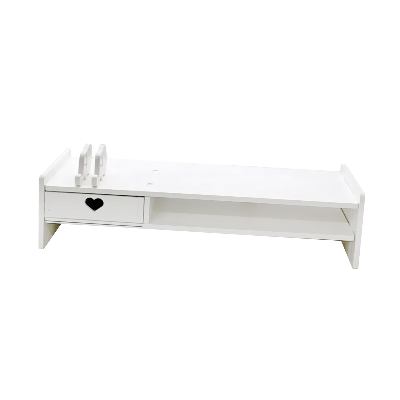 Monitor Stand Riser, Laptop Stand Computer Shelf Holder with Storage Drawer Desktop Stand Storage Organizer for PC, Printer