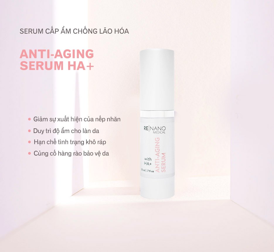 Renano Anti-Aging Serum with HA+ Tinh Chat cấp Ẩm Phục Hồi Da