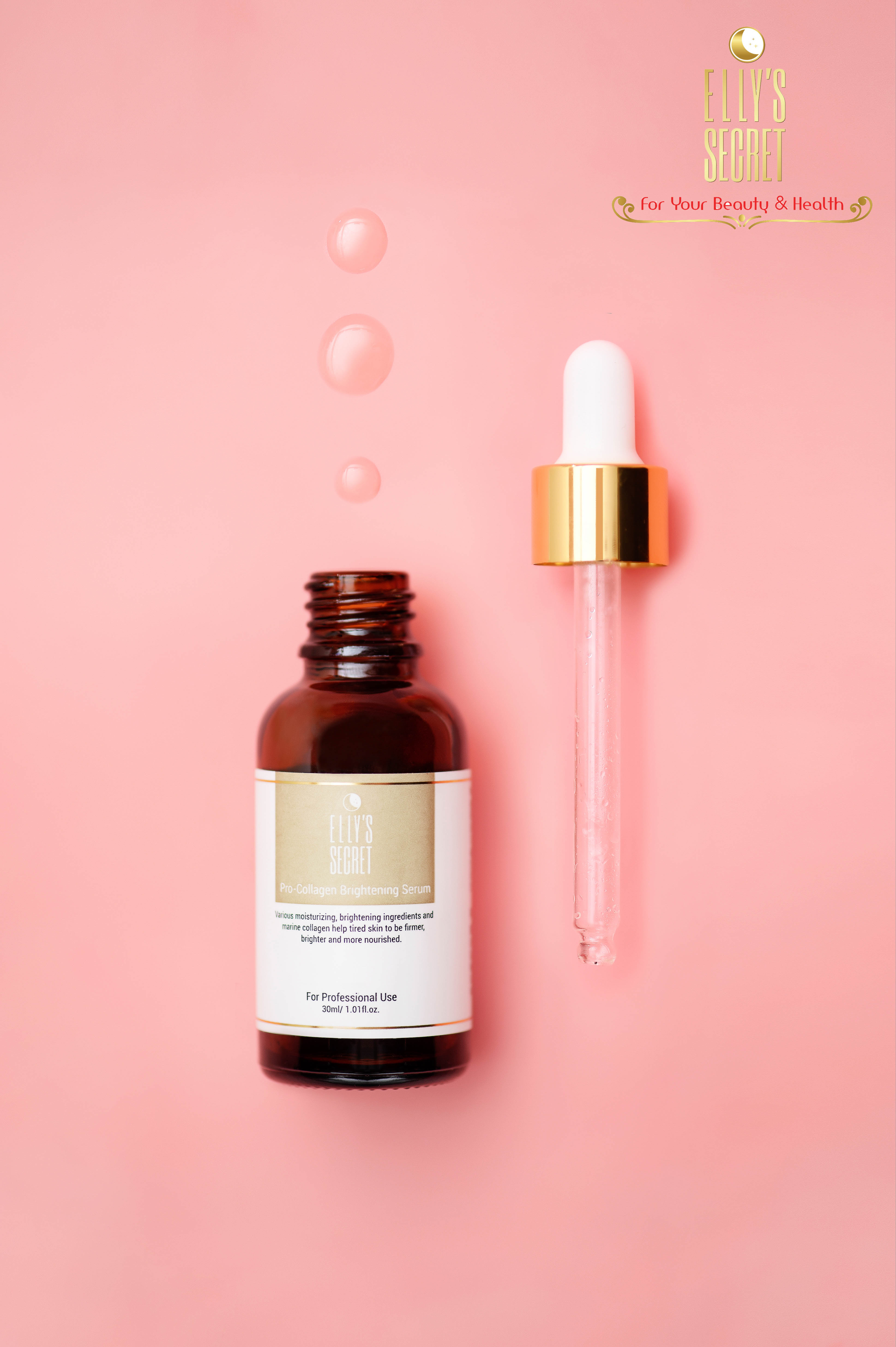 Serum dưỡng trắng da cao cấp Hàn Quốc cải thiện nám và sạm cho làn da Elly Secret Pro Collagen Brightening Serum 30ml