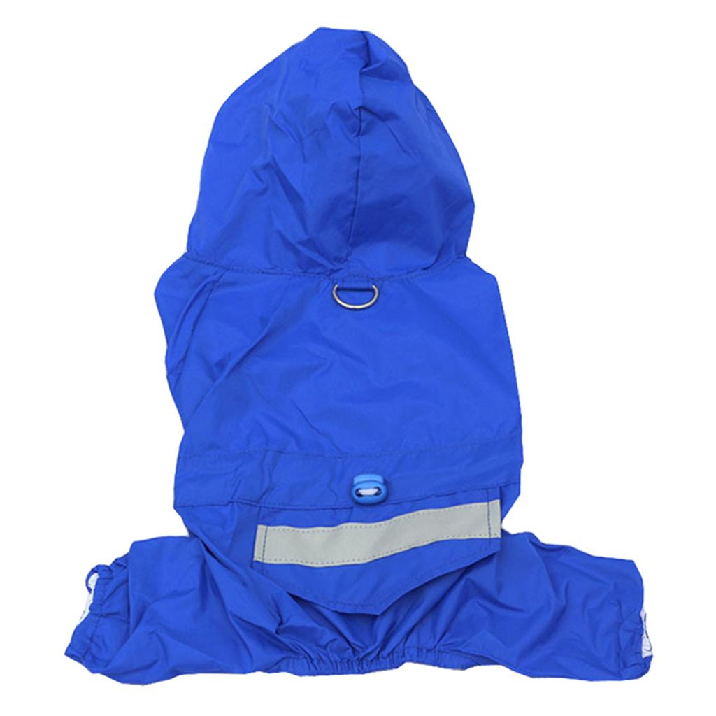 Fashion Dog Raincoat Jacket Pet Waterproof Reflective Rain Coat Hooded Clothes Apparel 4 COLORS 6 SIZES
