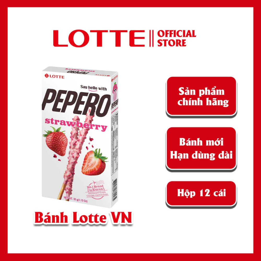 [SỈ/LẺ] Bánh que Lotte Pepero vị Dâu