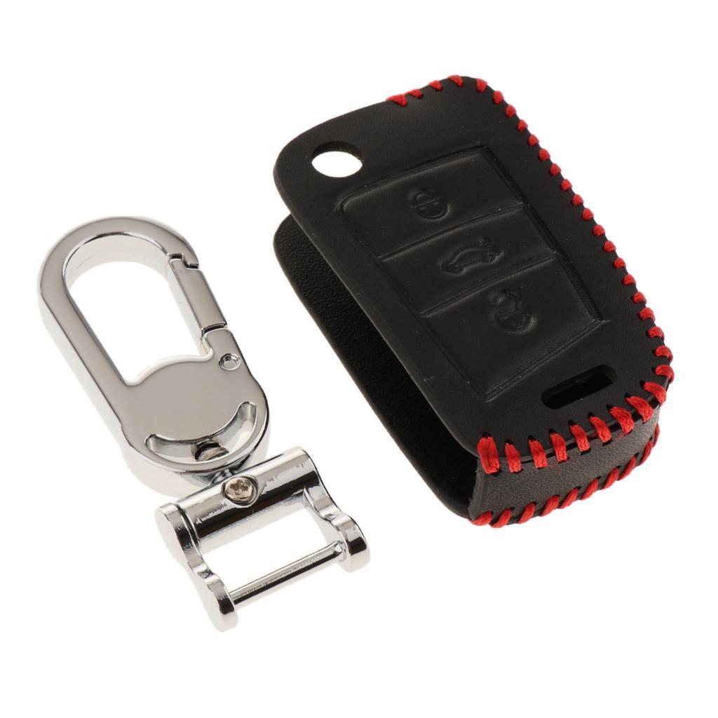 Buttons Remote Key Chain Cover Case Fob with Keychain For