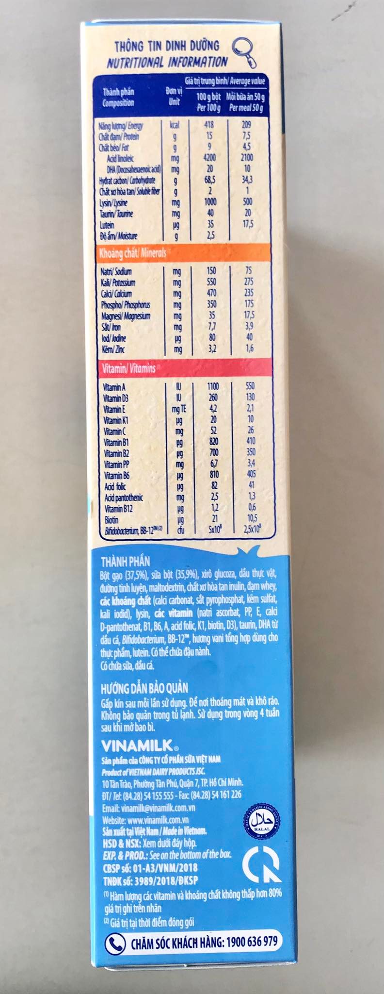 Bột Ăn Dặm Vinamilk Ridielac Gạo Sữa