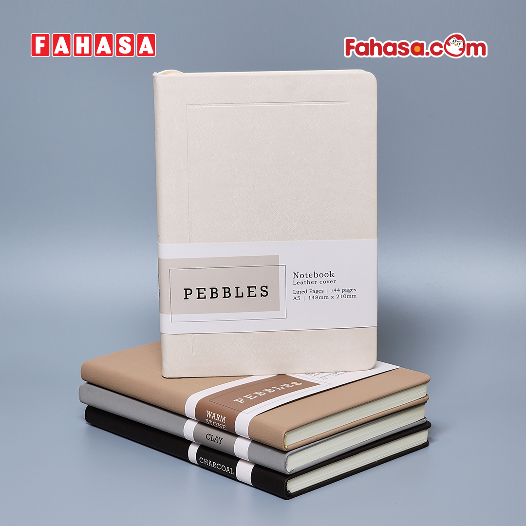 Sổ Bìa Da Pebbles A5 - Kẻ Ngang - 144 Trang 100gsm - The Sun - Sand