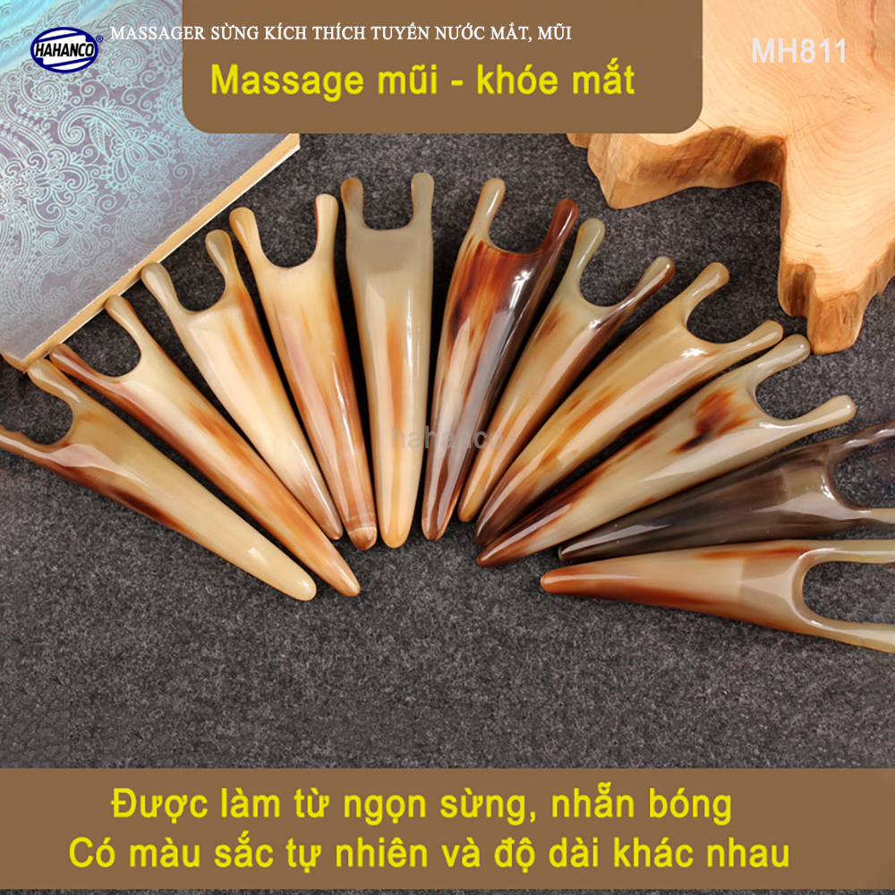 Dụng cụ Mát xa sừng kích thích tuyến nước mắt/mũi Điểm huyệt giúp lưu thông máu️